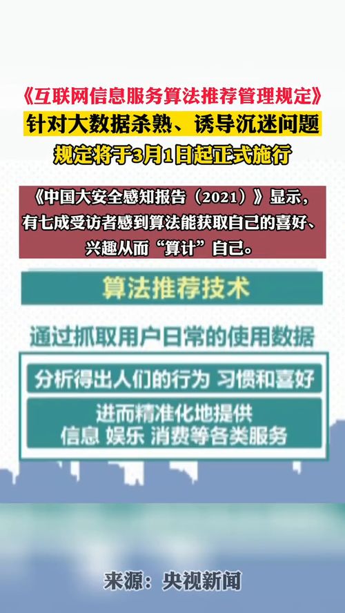 《互聯(lián)網(wǎng)信息服務(wù)算法推薦管理規(guī)定》將于3月1日正式實(shí)施，加強(qiáng)網(wǎng)絡(luò)信息治理